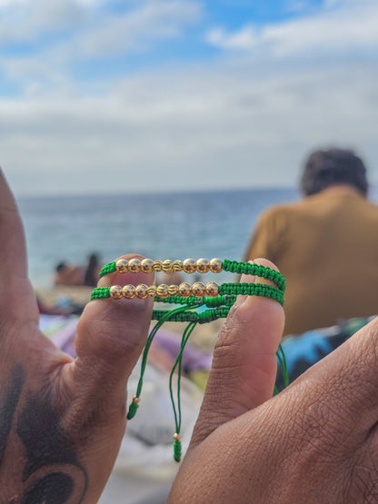 Brazalete Fortuna Compartida En Oro Laminado 18K