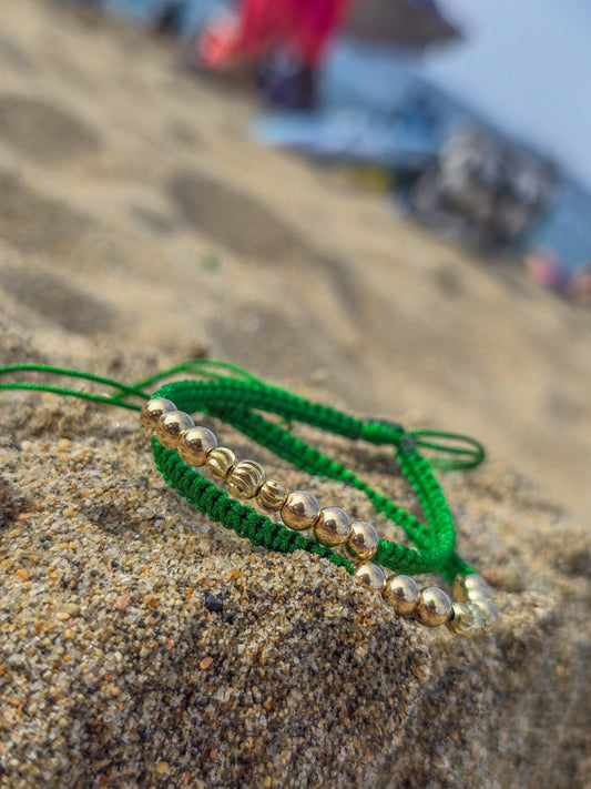 Brazalete Fortuna Compartida En Oro Laminado 18K