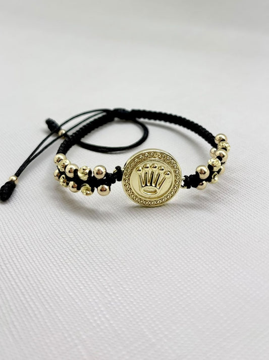 Brazalete Herraje Roles Bor Punto Oro Laminado 18k