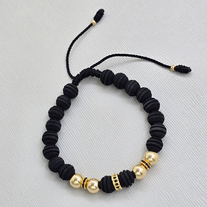 Brazalete Rondel Grande Oro Laminado 18K