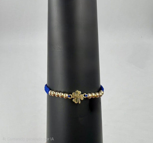 Brazalete Herraje Trebol En Oro Laminado 18k