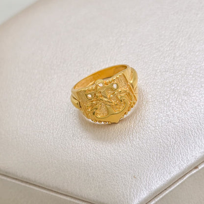 Anillo Ancla Oro Laminado 18K