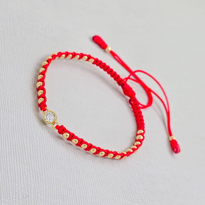 Brazalete Ajustable Punto de Luz Mini Oro Laminado 18k