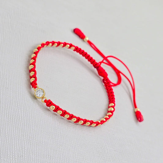 Brazalete Ajustable Punto de Luz Mini Oro Laminado 18k