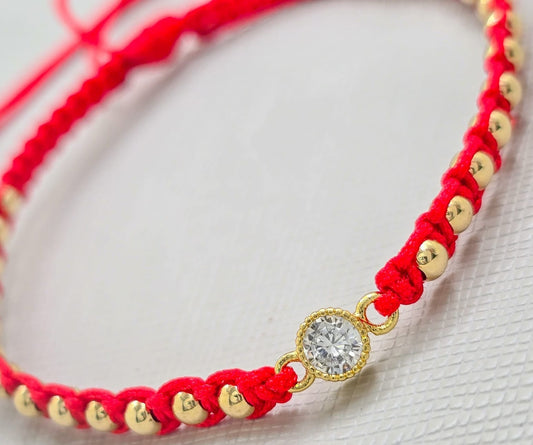 Brazalete Ajustable Punto de Luz Mini Oro Laminado 18k