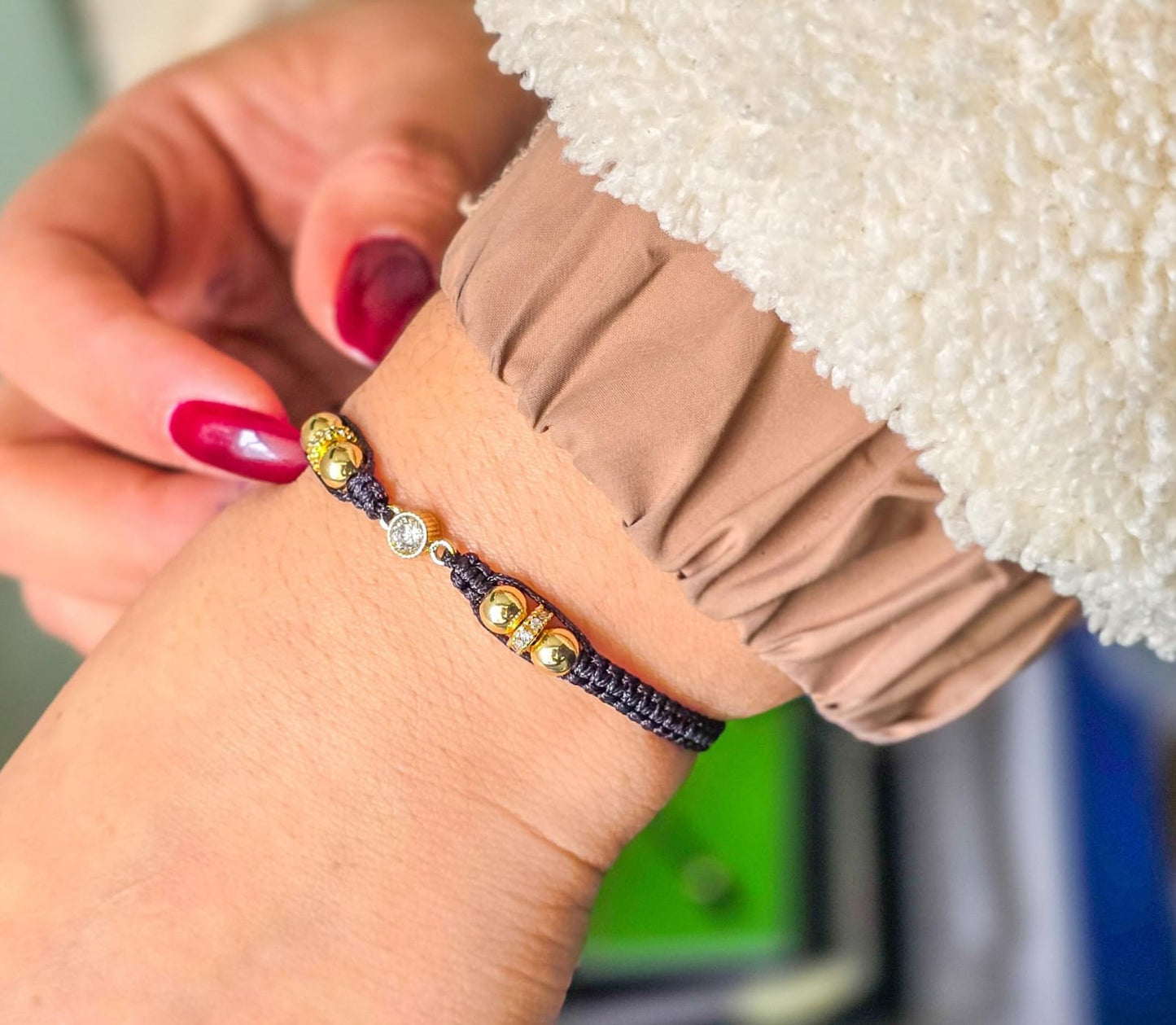 Brazalete Punto De Luz Oro Laminado 18k