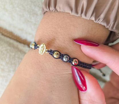 Brazalete Adulto Herraje Virgen Oro Laminado 18k