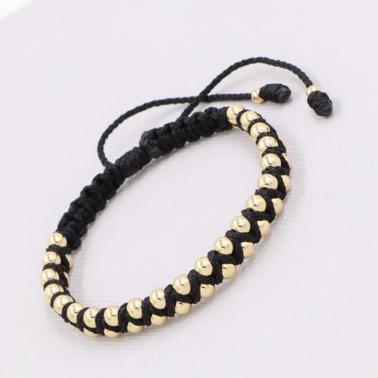 Brazalete Zig Zag Balín Oro Laminado 18k