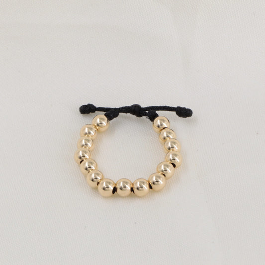 Anillo Clásico Balín Todo Oro Laminado 18k
