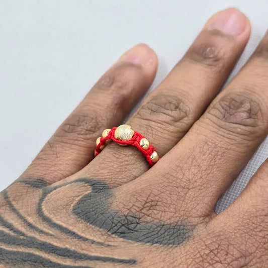Anillo Bola De Fuego Oro Laminado 18k