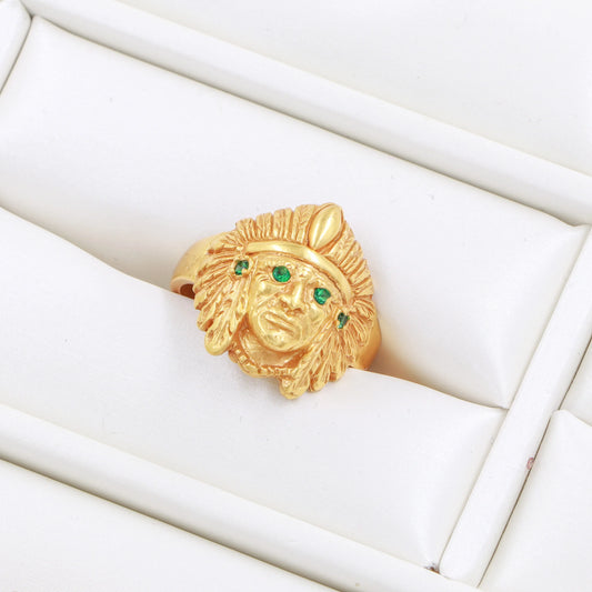 Anillo Indio Oro Laminado 18k