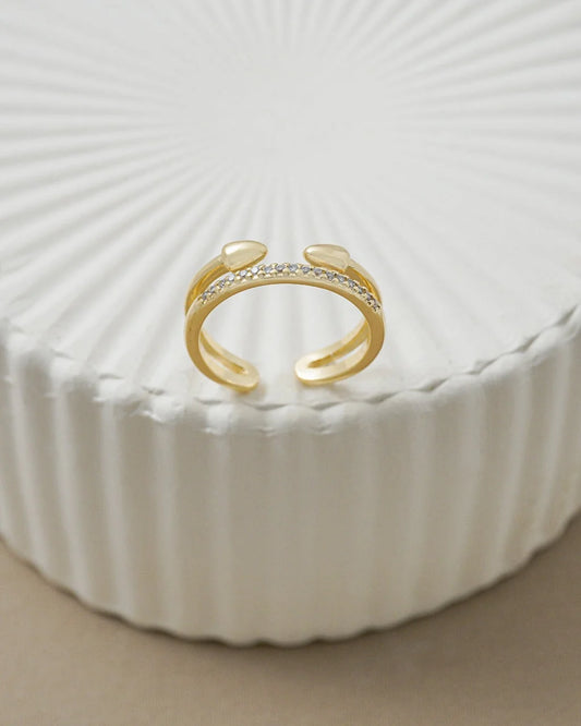 Anillo Pure Energy Ajustable Oro Laminado 18K