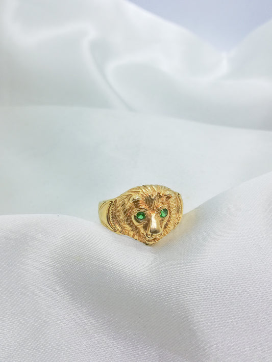 Anillo Leon Oro Laminado 18k