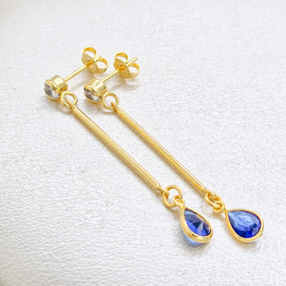 Aros Lisos Blue Oro Laminado 18k