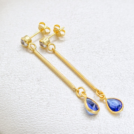 Aros Lisos Blue Oro Laminado 18k
