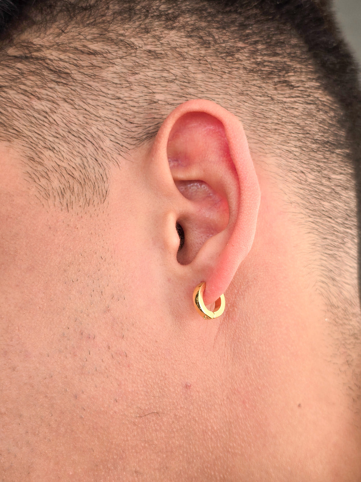 Aros Candonga Solid Cuadrada Oro Laminado 18k
