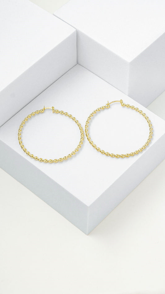Aros Estilo Candonga Candy Oro Laminado 18k