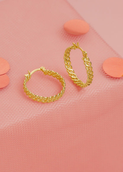 Aros Candonga Chain Oro Laminado 18k