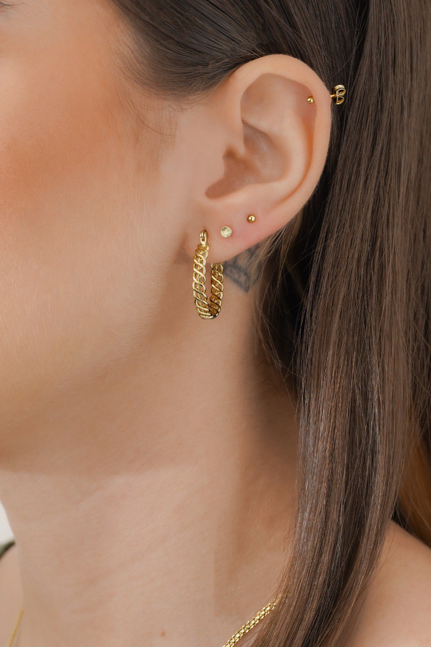 Aros Candonga Chain Oro Laminado 18k