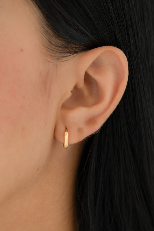 Aros Candonga Lisa Click 1.2cm Oro Laminado 18k