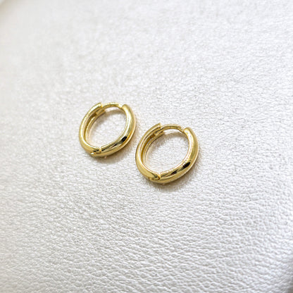 Aros Candonga Lisa Click 1.2cm Oro Laminado 18k