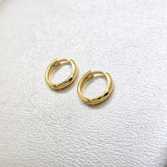 Aros Candonga Lisa Click 1.2cm Oro Laminado 18k