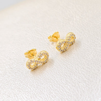 Arete Infinito Circonias Oro Laminado 18k