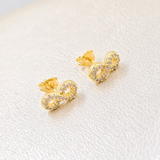Arete Infinito Circonias Oro Laminado 18k