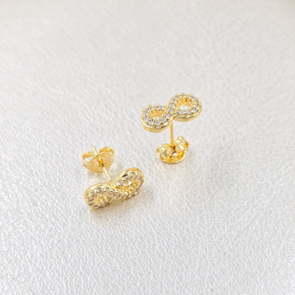 Arete Infinito Circonias Oro Laminado 18k