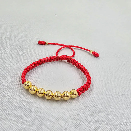 Brazalete Macramé Oro Laminado 18k