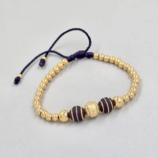 Brazalete Rojo Balín Oro Laminado 18k
