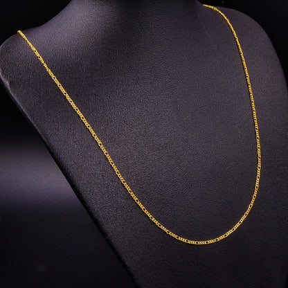 Cadena Tejido 3x1 Delgada Unisex Oro Laminado 18k