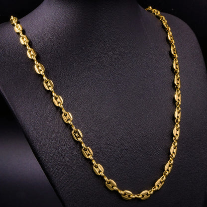 Cadena Tejido Gucci Semi Gruesa Oro Laminado 18k