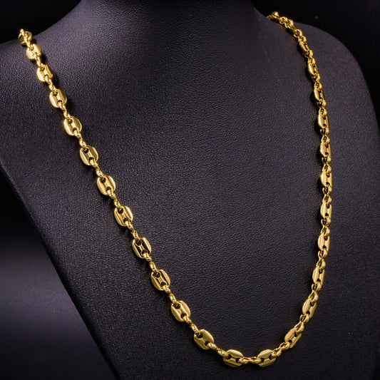 Cadena Tejido Gucci Semi Gruesa Oro Laminado 18k