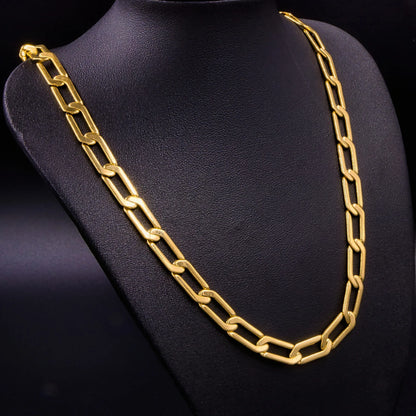 Cadena Tejido 1x1 Grueso Oro Laminado 18k