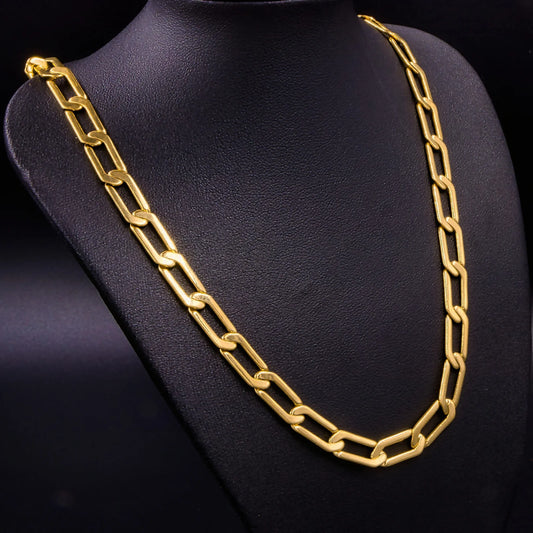 Cadena Tejido 1x1 Grueso Oro Laminado 18k