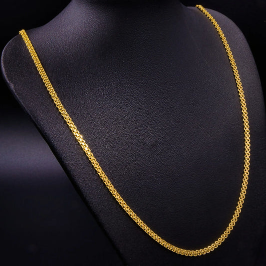 Cadena Tejido Chino Oro Laminado 18k