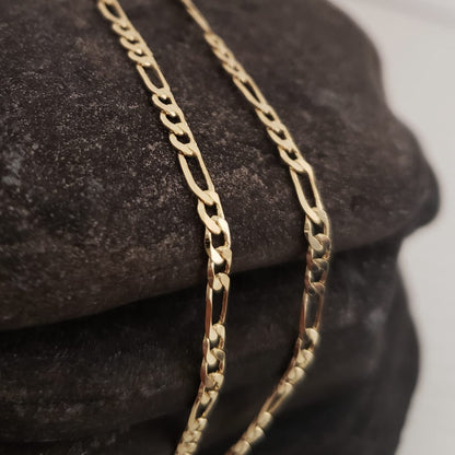 Cadena tejido 3x1 diamantada oro Laminado 18k