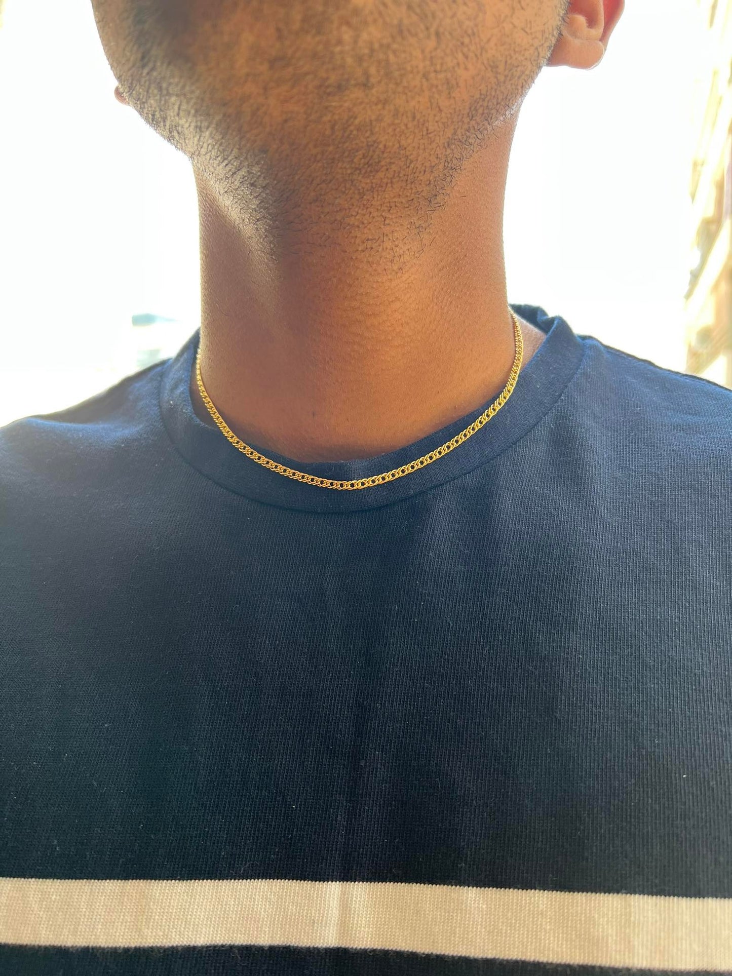 Cadena Cubana Continua Oro Laminado 18k