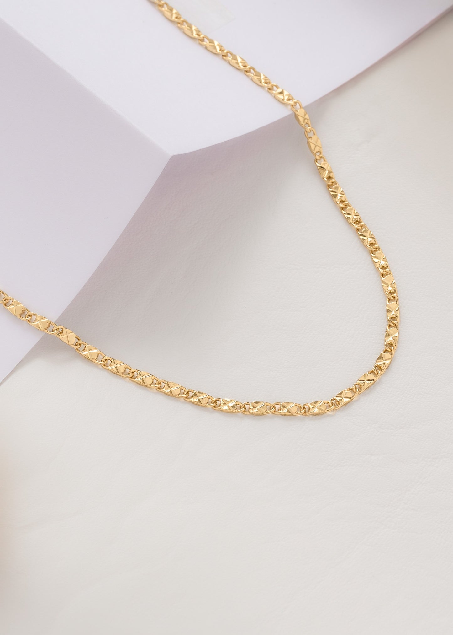 Cadena Destellos Oro Laminado 18k