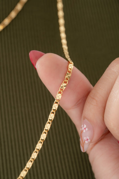 Cadena Destellos Oro Laminado 18k