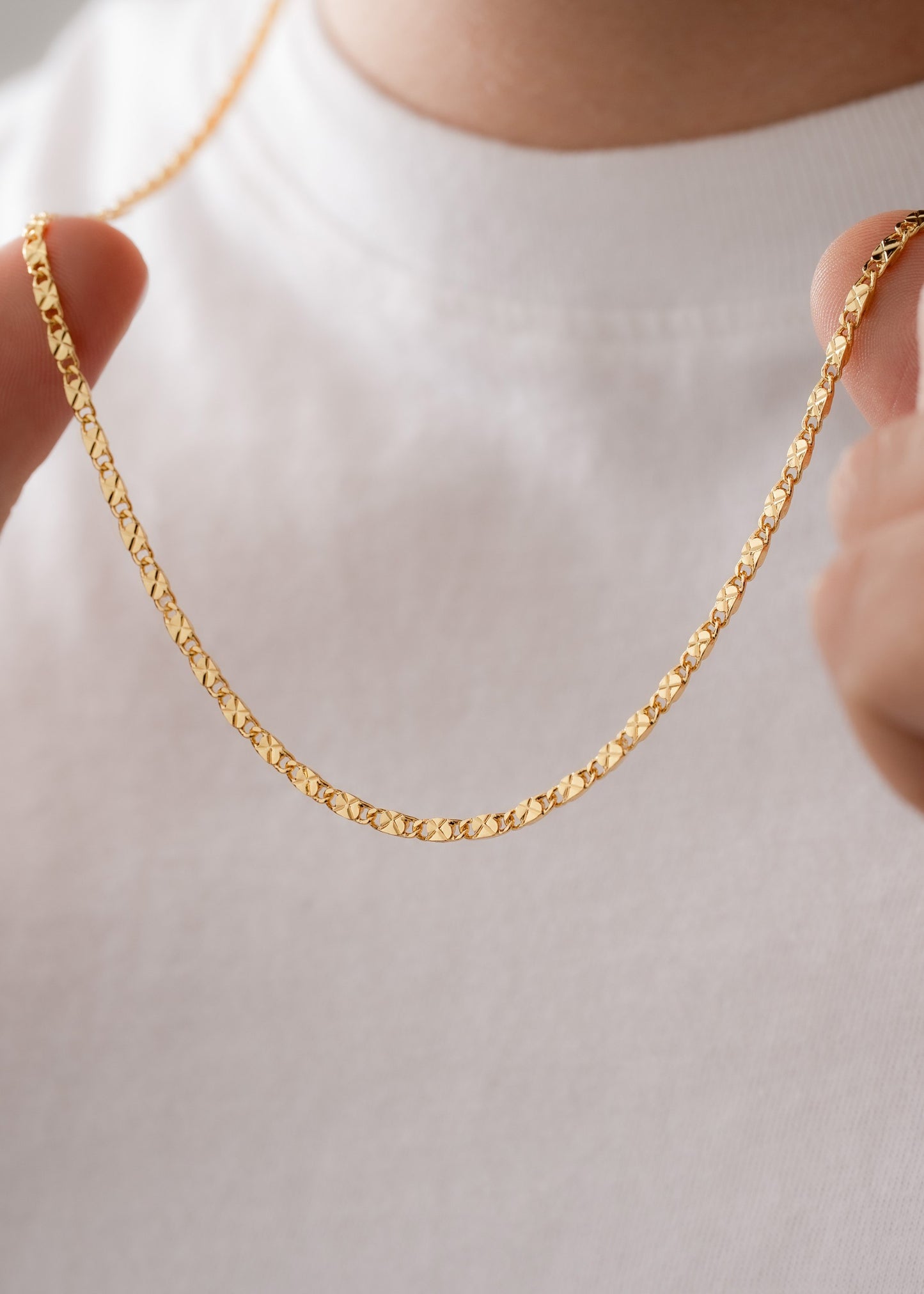 Cadena Destellos Oro Laminado 18k