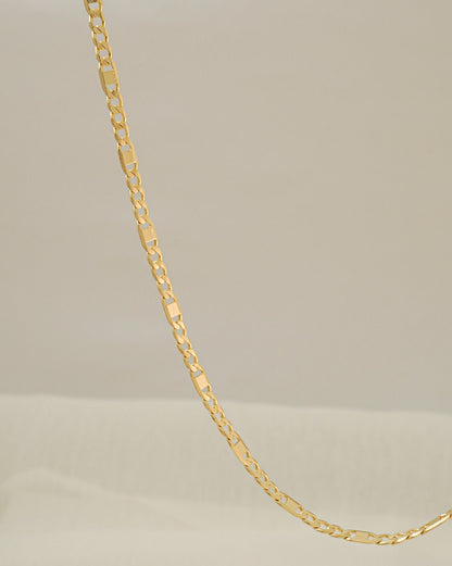 Cadena Tejido Escalera Cubana Oro Laminado 18k