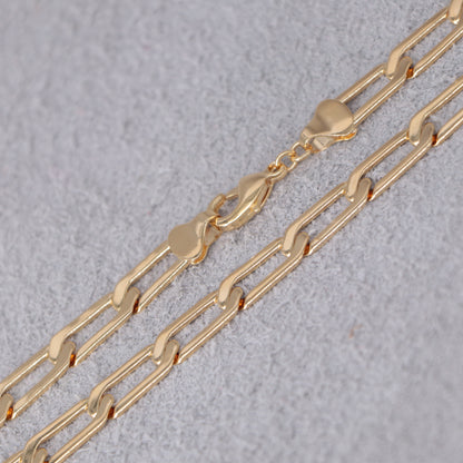 Cadena Tejido 1x1 Grueso Oro Laminado 18k