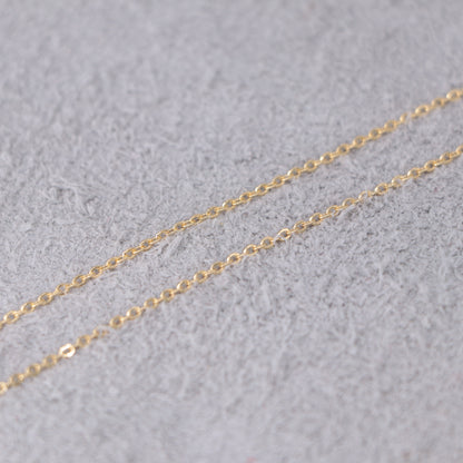 Cadena Tejido Aros Delgada Oro Laminado 18K