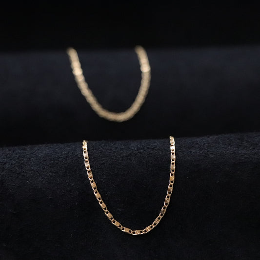 Cadena Tejido Caracol Oro Laminado 18k