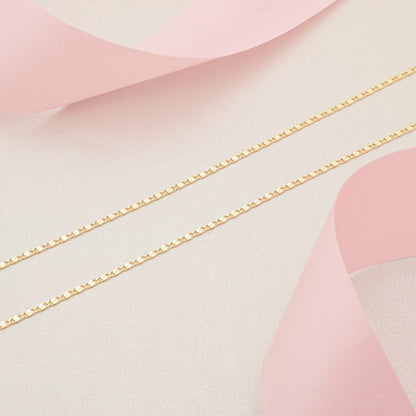 Cadena Tejido Caracol Oro Laminado 18k