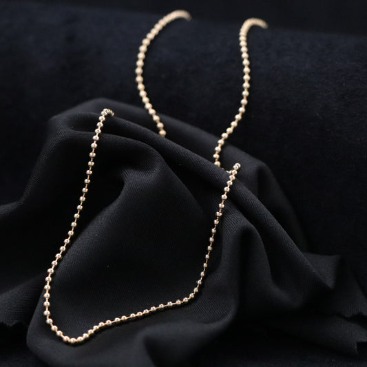 Cadena Tejido Militar Oro laminado 18k