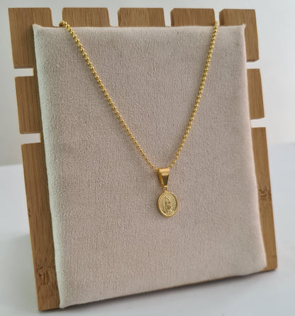 Cadena Tejido Militar Oro laminado 18k