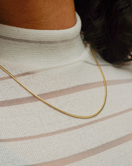 Collar Piel De Serpiente Oro Laminado 18k